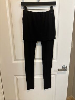 AllSaints Black Skirted Leggings